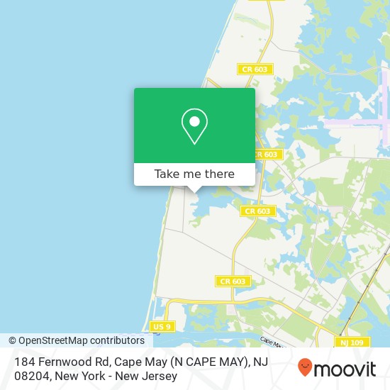 184 Fernwood Rd, Cape May (N CAPE MAY), NJ 08204 map