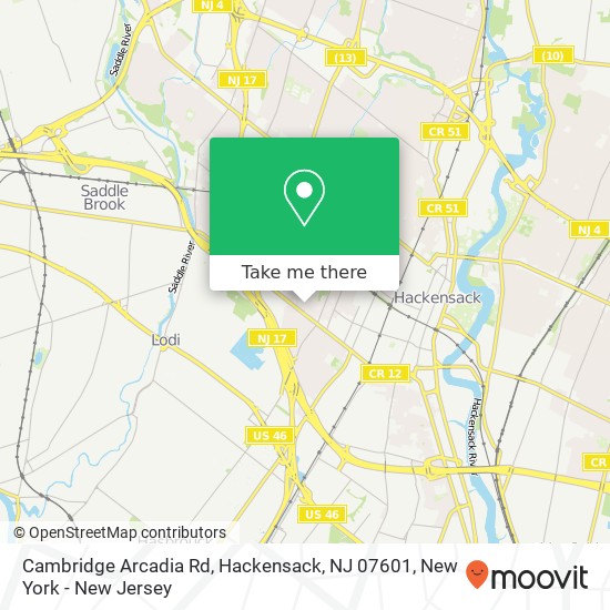 Cambridge Arcadia Rd, Hackensack, NJ 07601 map