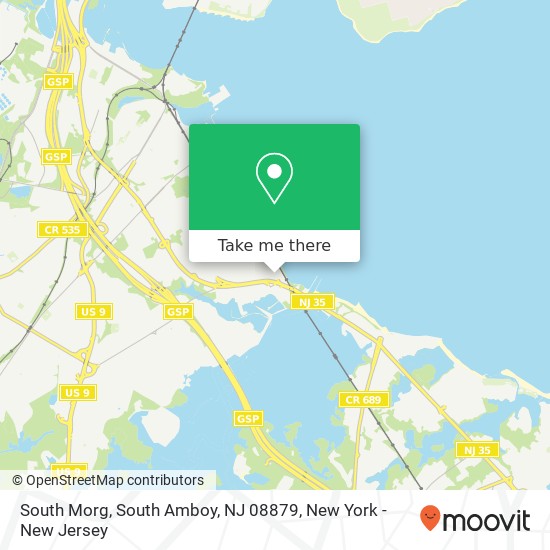 Mapa de South Morg, South Amboy, NJ 08879