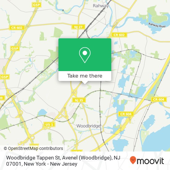 Mapa de Woodbridge Tappen St, Avenel (Woodbridge), NJ 07001