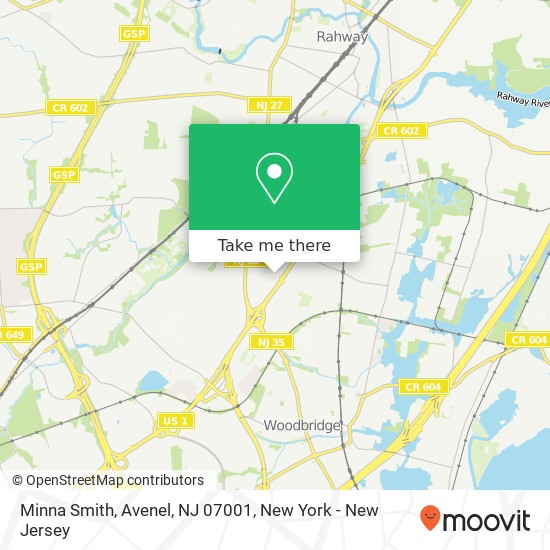Mapa de Minna Smith, Avenel, NJ 07001