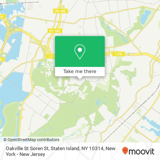 Mapa de Oakville St Soren St, Staten Island, NY 10314