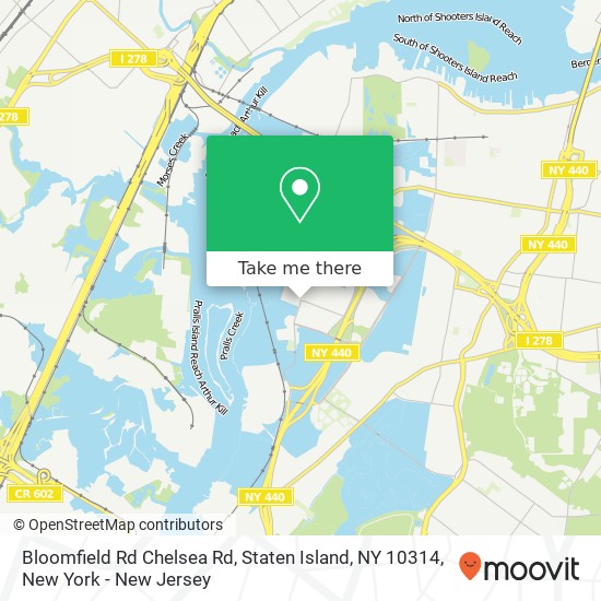 Mapa de Bloomfield Rd Chelsea Rd, Staten Island, NY 10314