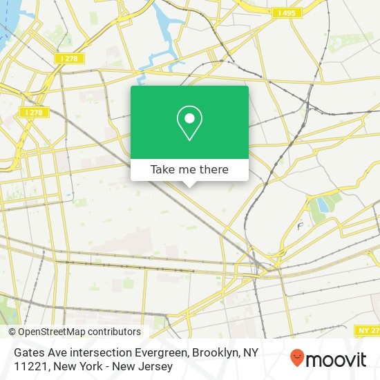 Gates Ave intersection Evergreen, Brooklyn, NY 11221 map