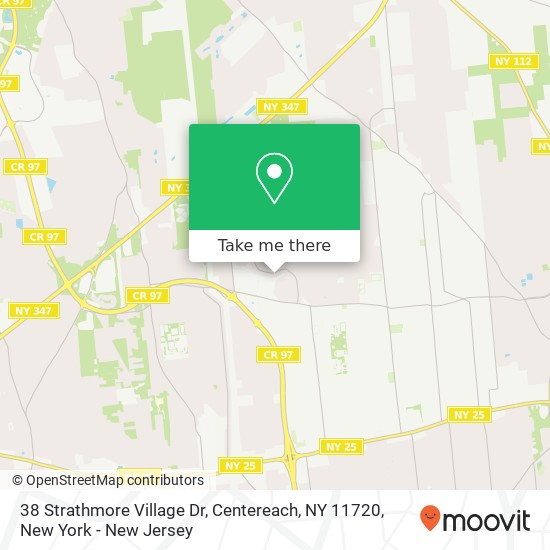 Mapa de 38 Strathmore Village Dr, Centereach, NY 11720