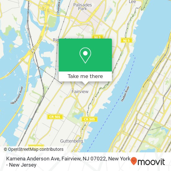 Kamena Anderson Ave, Fairview, NJ 07022 map