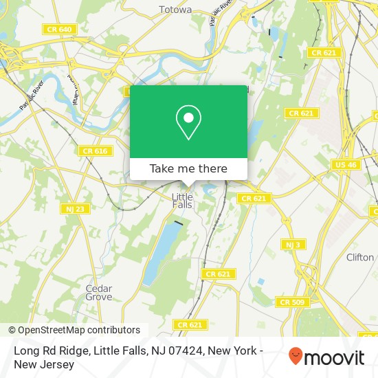 Mapa de Long Rd Ridge, Little Falls, NJ 07424