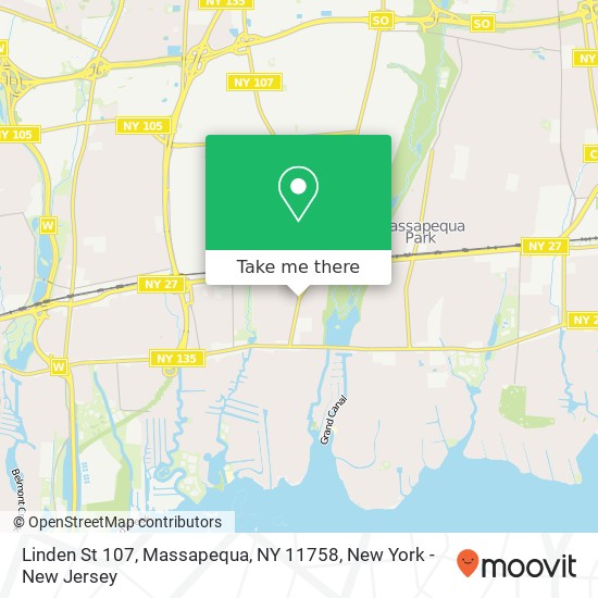 Mapa de Linden St 107, Massapequa, NY 11758