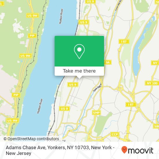 Adams Chase Ave, Yonkers, NY 10703 map