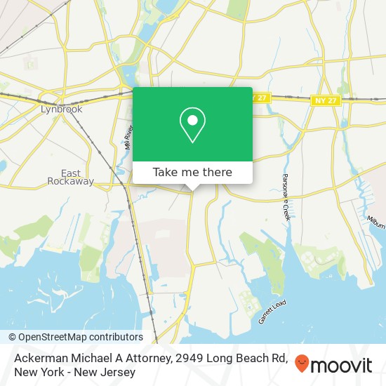 Ackerman Michael A Attorney, 2949 Long Beach Rd map