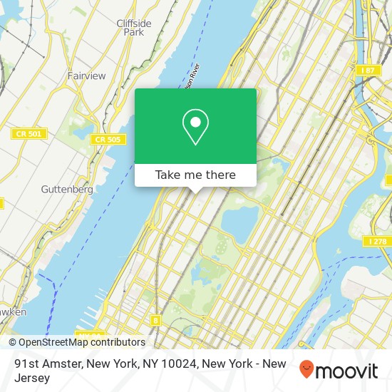 Mapa de 91st Amster, New York, NY 10024