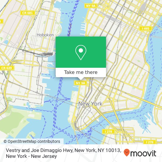 Mapa de Vestry and Joe Dimaggio Hwy, New York, NY 10013