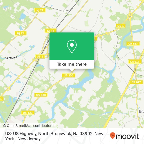 Mapa de US- US Highway, North Brunswick, NJ 08902