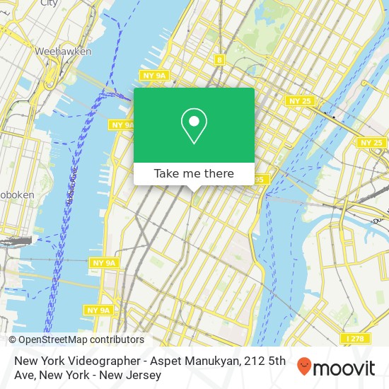 New York Videographer - Aspet Manukyan, 212 5th Ave map