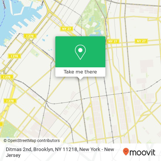 Ditmas 2nd, Brooklyn, NY 11218 map