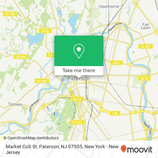 Mapa de Market Colt St, Paterson, NJ 07505