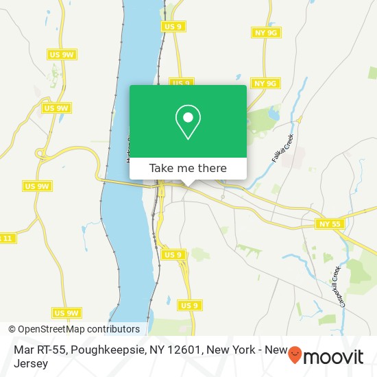 Mapa de Mar RT-55, Poughkeepsie, NY 12601