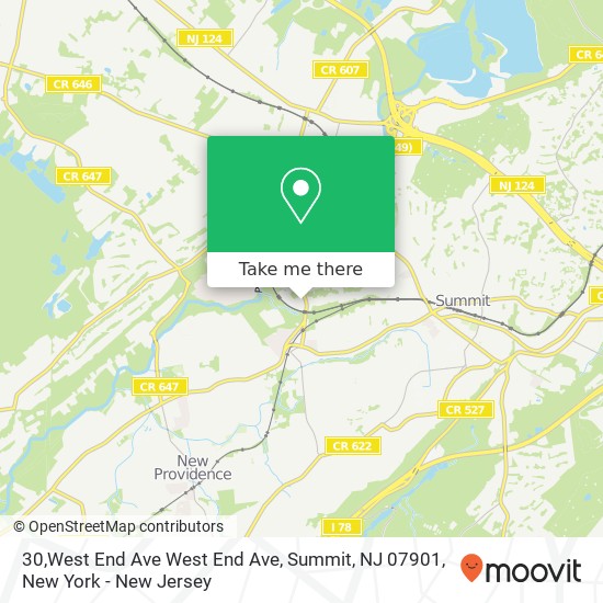 30,West End Ave West End Ave, Summit, NJ 07901 map