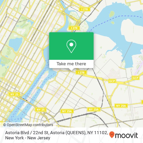 Mapa de Astoria Blvd / 22nd St, Astoria (QUEENS), NY 11102