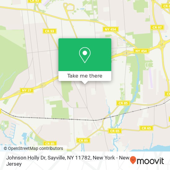Johnson Holly Dr, Sayville, NY 11782 map