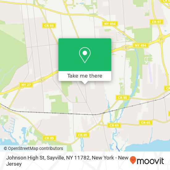 Johnson High St, Sayville, NY 11782 map