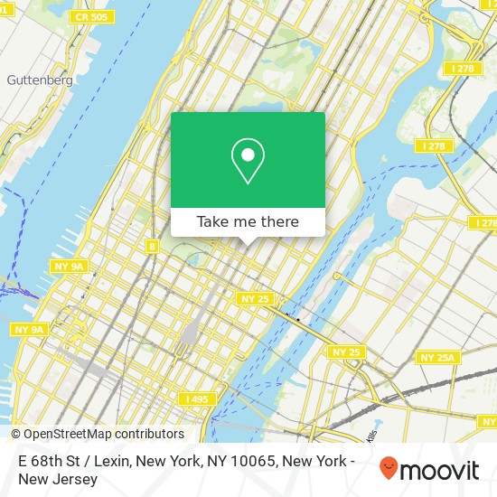 Mapa de E 68th St / Lexin, New York, NY 10065