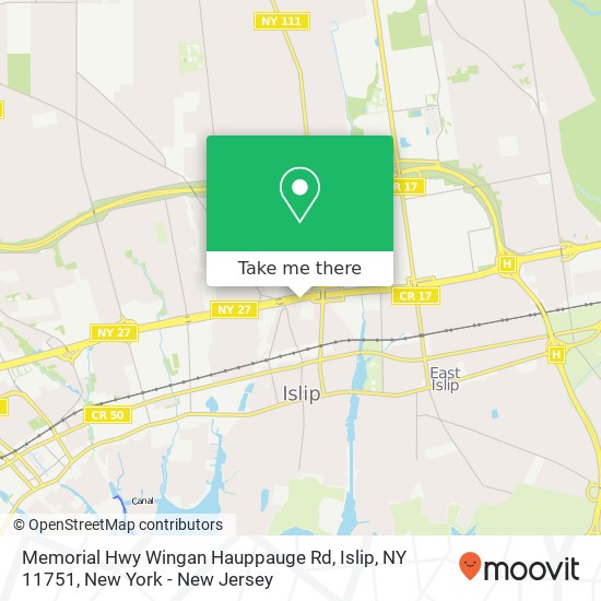 Memorial Hwy Wingan Hauppauge Rd, Islip, NY 11751 map