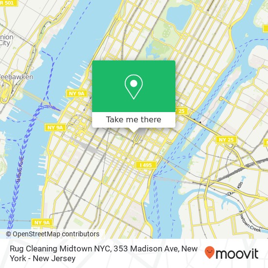 Rug Cleaning Midtown NYC, 353 Madison Ave map
