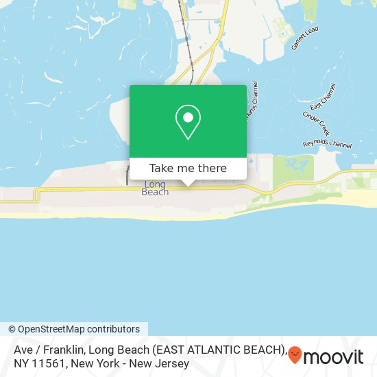 Mapa de Ave / Franklin, Long Beach (EAST ATLANTIC BEACH), NY 11561