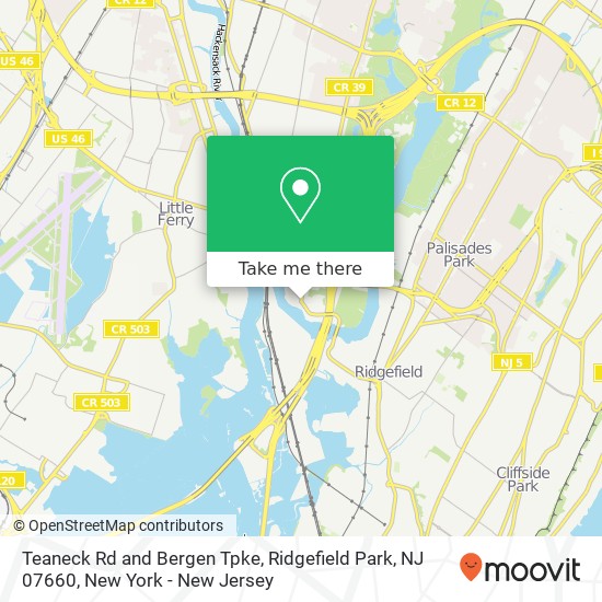 Teaneck Rd and Bergen Tpke, Ridgefield Park, NJ 07660 map