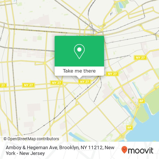 Mapa de Amboy & Hegeman Ave, Brooklyn, NY 11212