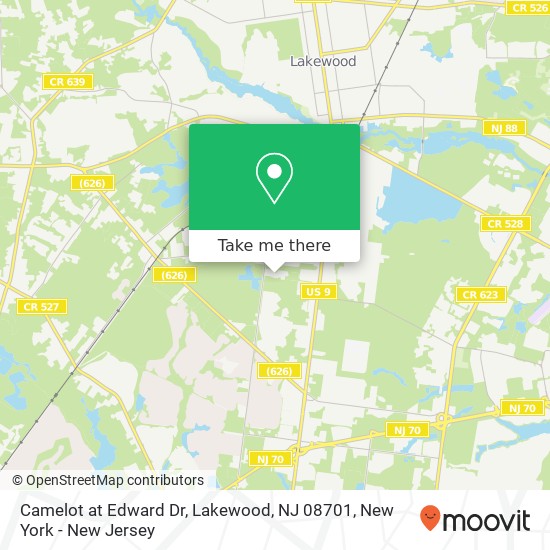 Mapa de Camelot at Edward Dr, Lakewood, NJ 08701