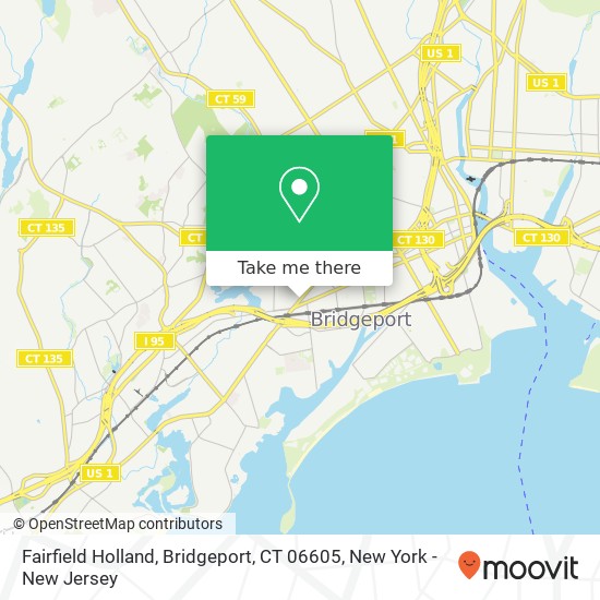 Mapa de Fairfield Holland, Bridgeport, CT 06605