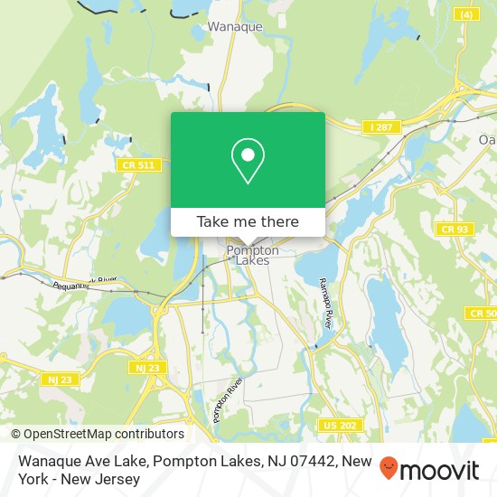 Wanaque Ave Lake, Pompton Lakes, NJ 07442 map