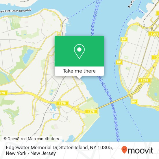 Edgewater Memorial Dr, Staten Island, NY 10305 map