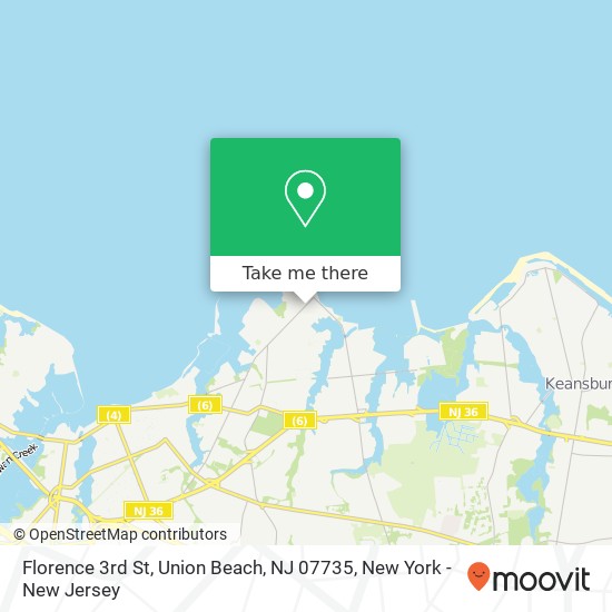 Florence 3rd St, Union Beach, NJ 07735 map