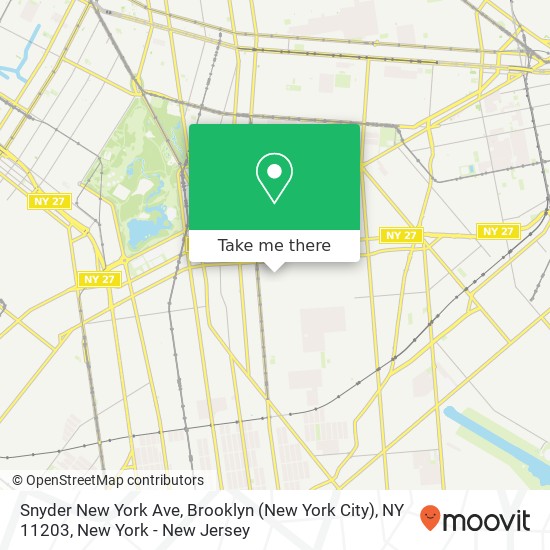 Snyder New York Ave, Brooklyn (New York City), NY 11203 map