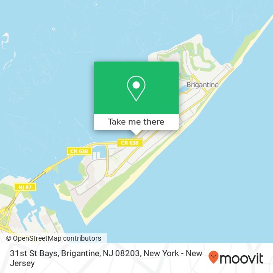 Mapa de 31st St Bays, Brigantine, NJ 08203