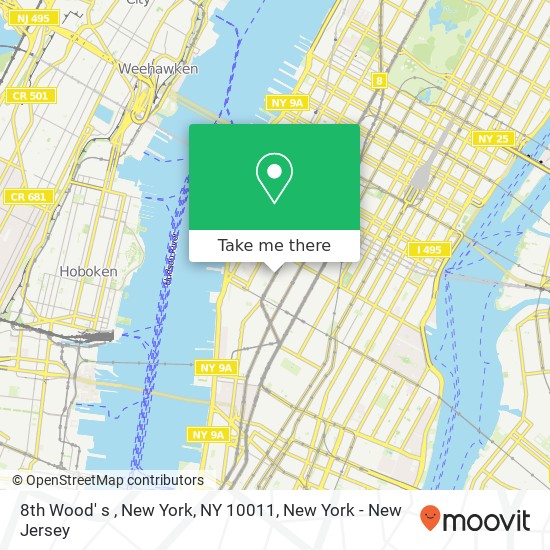 Mapa de 8th Wood' s , New York, NY 10011