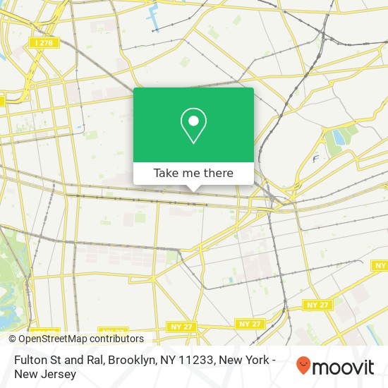 Mapa de Fulton St and Ral, Brooklyn, NY 11233