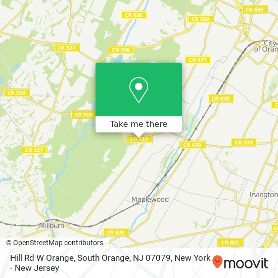 Hill Rd W Orange, South Orange, NJ 07079 map