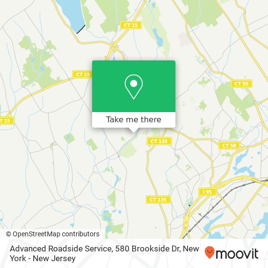 Mapa de Advanced Roadside Service, 580 Brookside Dr
