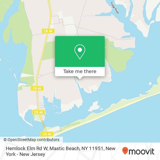 Hemlock Elm Rd W, Mastic Beach, NY 11951 map