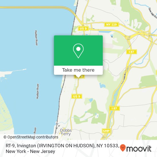 Mapa de RT-9, Irvington (IRVINGTON ON HUDSON), NY 10533