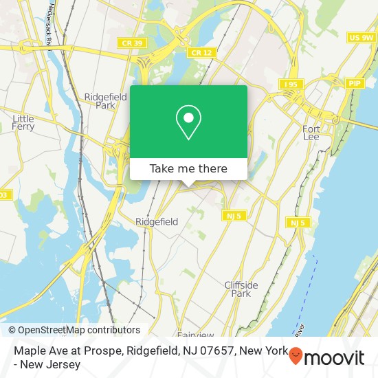 Maple Ave at Prospe, Ridgefield, NJ 07657 map
