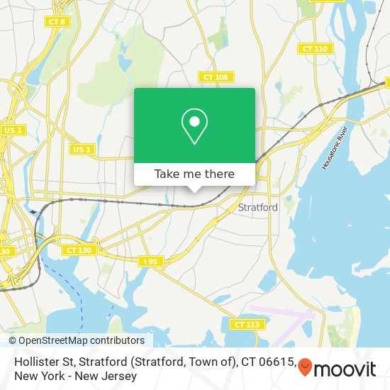 Mapa de Hollister St, Stratford (Stratford, Town of), CT 06615