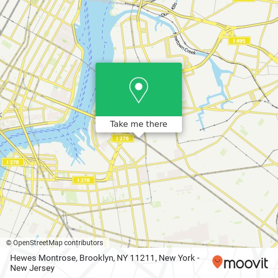 Mapa de Hewes Montrose, Brooklyn, NY 11211