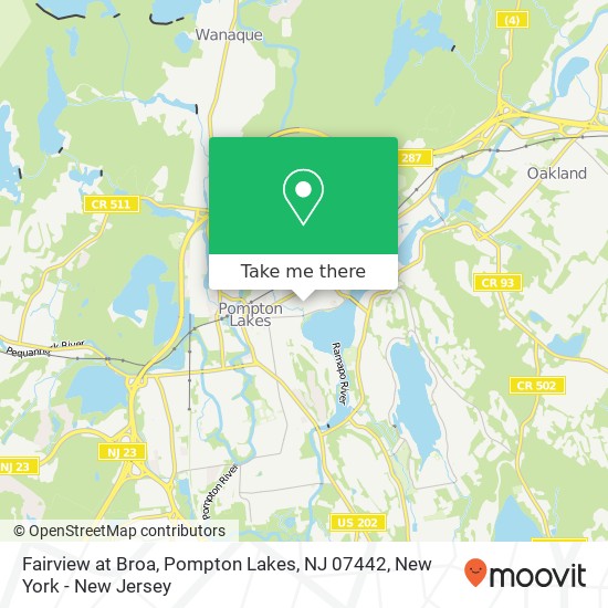 Mapa de Fairview at Broa, Pompton Lakes, NJ 07442