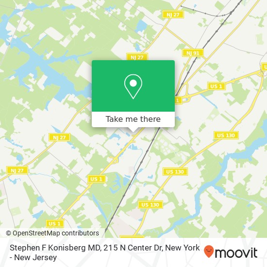 Mapa de Stephen F Konisberg MD, 215 N Center Dr