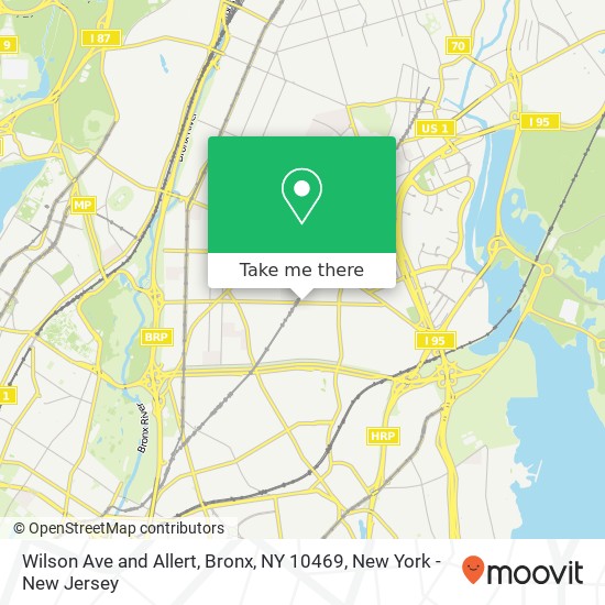 Mapa de Wilson Ave and Allert, Bronx, NY 10469